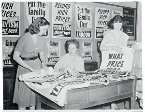Overworked Prints: Women Preparing Campaign Posters