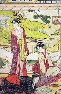 The Pierce Archive Prints: Three Women pursuing Literary pursuits