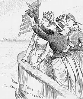 Pigeon Prints: Women Release Messenger Pigeon From Boat