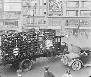 Laborer Prints: Women Riding in Jitney Trucks