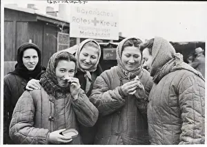 Smelling Prints: Women In Scarves Sniffing Perfume