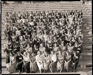 Pasadena Prints: Women Seated On Bench/Beauty Contestant