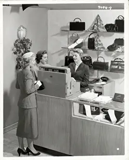 Counter Prints: Women Shopping At Accessory Counter