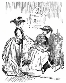 Images Dated 5th February 2018: Two women sitting in living room, having talks