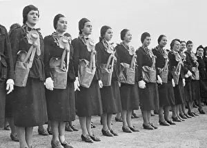Women Soldiers Poised for Mussolini