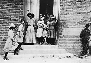 10 12 Years Prints: Women Standing In Cotton Factory Doorway
