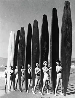 Surfboard Prints: Women with Surf Paddleboards