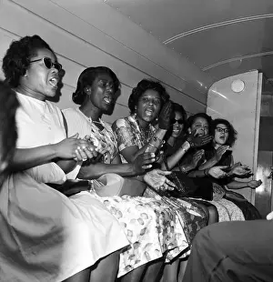 Clapping Prints: Women In Van Singing And Clapping