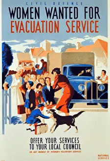 Wwii Prints: Women wanted for Evacuation Service