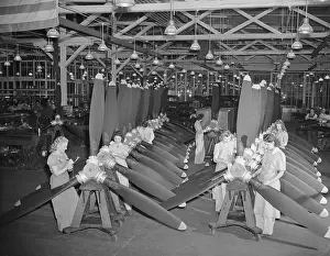 Women War Workers Inspecting Propellers