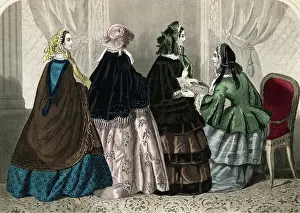Women Wearing Godey's Fashions