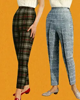 Women Wearing Plaid Pants