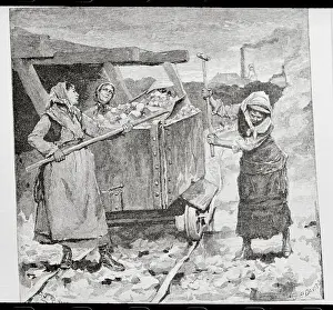 Laborer Prints: Women workers at Cornwallis copper mine