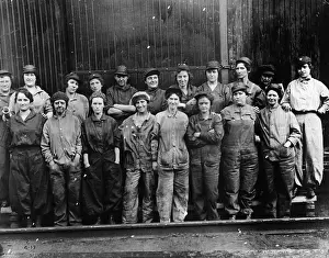 Women Workers Pose During World War I