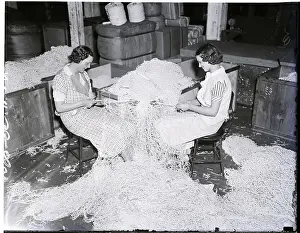 Sewing Prints: Women Working on Fish Net