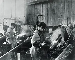 Caution Prints: Women Working in War Factory