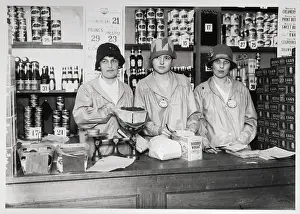Groceries Prints: Women Writing Down Food Items At Store