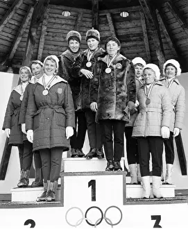 Teams Prints: Women's 3 x 5 km cross-country skiing relay 1964 Winter Olympics