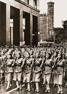Women's Armed Parade In Milan
