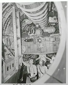 Guam Prints: Women's Army Corps Soldiers Inspecting Bomb Bay