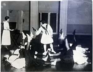 Class Prints: Women'S Calesthenics Class, 1924