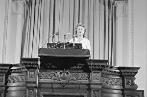 Feminist Prints: Women's Liberation Activist Betty Friedan at Podium