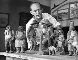 Carving Prints: Wood Artist in His Hollywood Studio