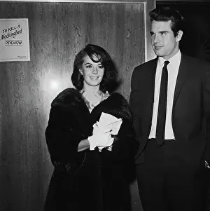 Prints of American actress Natalie Wood (1938 - 1981) and actor Warren Beatty attend a preview screening of the film To Kill a Mockingbird, based on the book by Harper Lee, USA, 1962 Grace, Glamour & Timeless Elegance: Wood And Beatty