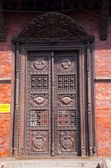 Images Dated 2nd February 2014: Wood Carvings, Pashupatinath Temple, Bhaktapur, Nepal