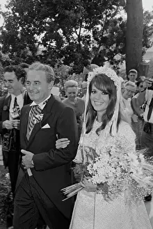 Prints of American actress Natalie Wood (1938 - 1981) arrives for her wedding to British agent Richard Gregson, 30th May 1969. (Photo by Archive Photos/Getty Images) Grace, Glamour & Timeless Elegance: Wood Wedding