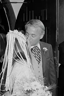 Prints of American actress Natalie Wood (1938 - 1981) with British agent Richard Gregson at their wedding, 30th May 1969. (Photo by Archive Photos/Getty Images) Grace, Glamour & Timeless Elegance: Wood Wedding