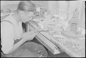 Woodcarver Working