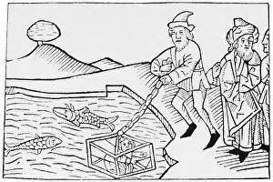 Alexander Iii Prints: Woodcut of Alexander the Great in a Diving Bell