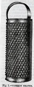 Kitchen Prints: Woodcut Of A Kitchen Grater