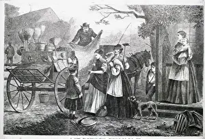 Peddler Prints: Woodcut Of The Peddler'S Wagon