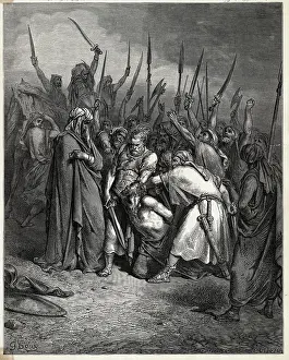 Woodcut of Samuel and Agag