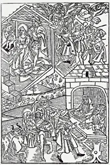 Birth Prints: Woodcut with Scenes from the Birth of Christ