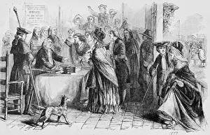 Voting Prints: Woodcut of Women Casting Votes in New Jersey
