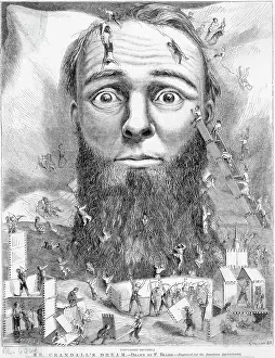 Dream Prints: Woodcut Workmen Around Dreaming Man