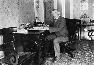 Woodrow Wilson Seated at Desk