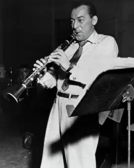 Clarinet Prints: Woody Herman Playing Clarinet