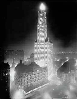 Woolworth Building At Night