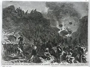 Laborer Prints: Work On Last Mile On Pacific Railroad
