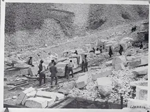 Work Site for Transporting Marble Materials