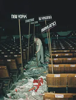 Houston Prints: Worker Cleaning After Republican National Convention