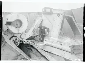 Heligoland Prints: Worker Dismantling Heligoland Weaponry Structure