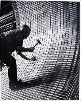 Laborer Prints: Worker Hammering on Wind Tunnel