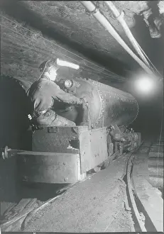 Precision Prints: Worker Operating Compressed Air Locomotive