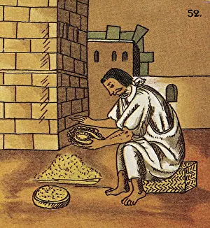 Worker Rubbing Minerals on Gold