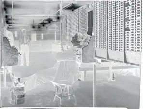 Flint Prints: Worker Sleeping by Time Clock